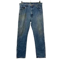 Wrangler デニムパンツ W36 インディゴブルー ラングラー ジップアップ コットン100% メキシコ製 2509-586