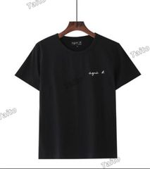 アニエスベー レディース メンズ　Tシャツ ブラック　小さいロゴ