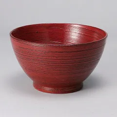 天然木製 多用椀 刷毛目 根来 漆塗り 汁椀 お椀 おわん お碗 マルチボウル ボール お茶碗 鉢 和風 赤 レッド