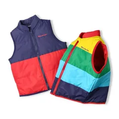 moujonjon 防風タフタ切替中綿ベスト　m54201