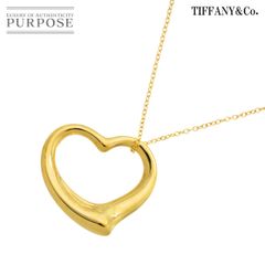 ティファニー TIFFANY&Co. オープンハート 幅36mm ロング ネックレス 76cm K18 YG イエローゴールド 750 Open Heart Necklace 90287835