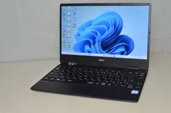 訳ありジャンク品 軽量ノートパソコン Windows11+office 爆速SSD256GB NEC VKT13H-4 core i5-8200Y/メモリ8GB/12.5インチ/Webカメラ/無線