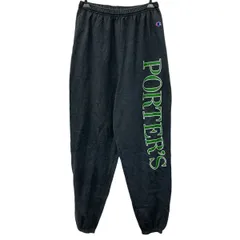 Champion スウェットパンツ L チャコールグレー ウエストゴム チャンピオン 裏起毛 プリントロゴ ボトムス 古着卸 アメリカ仕入 2509-441