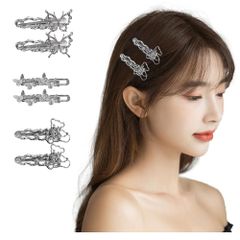 【数量限定】FASELE ヘアクリップ バレッタ ヘアピン キラキラ エレガント 蝶 森ガール 姫系 優しい 髪飾り 可愛い 女性 シンプル 優雅的 おしゃれ 日常 通勤通学 誕生日 発表会 結婚式 卒業式 入学式 パーティー 記念日 プレゼント 6個セット