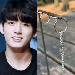 【ジョングク】チェーンピアス 2点セット BTS 防弾少年団 ライブグッズに