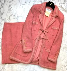 CHANEL シャネル ツイードワンピ ヴィンテージ ジャケット コート 40 CHANEL - CHANEL フランス製 ヴィンテージ ツイード ワンピース