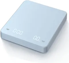 CLeDeL（クレーデル） コーヒースケール デジタルスケール キッチンスケール 計量器 0.1g単位 3kg タイマー機能 電源自動OFF IPX4防水 耐熱 USB充電式 Type-C 風袋引き機能(アイスブルー)