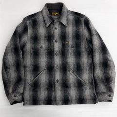 【S】TROPHY CLOTHING 1605 トロフィークロージング チェック フランネル シャツ/ジャケット トップス/グレー系 グレイ系/ウール 毛 ポリエステル アルパカ コットン 綿 日本製/ 服飾 (70-2025-0428-KO-002)