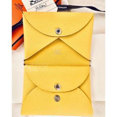 【新品】HERMES カルヴィデュオ　ジョーヌナプル　ショッパー付き