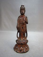 時代　聖観音菩薩立像　銅製　高さ12cm