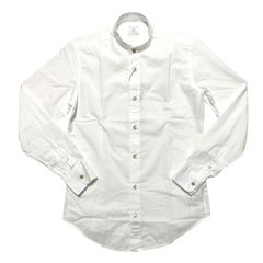 eleventy イレブンティ コットンブロード バンドカラーシャツ ホワイト / メンズ イタリア スタンドカラー 立ち襟 長袖 40代 50代