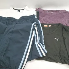 ◇ Θ 《 adidas NIKE PUMA UNDER ARMOUR まとめ売り4点セット サイズM Tシャツ ロンT ジャージ レディース 》 E  【1409100035735】