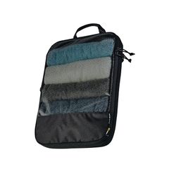 エレコム 旅行用 収納袋 圧縮袋 パッキングキューブ Lサイズ 20L 30×40×16.5 両面収納 コーデュラ 高耐久YKK製ファスナー採用 ブラック BMA-TRCS01LBK 1