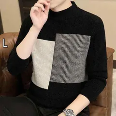 [L]メンズ ファッション 服 男性用 オシャレ シンプル 大人 かっこいい 大きいサイズ ストリート 紳士服 セーター 厚手 ニット セーター 服 ハーフ タートルネック トップス