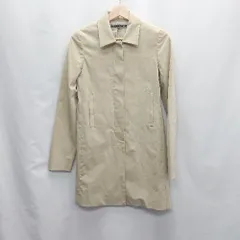 ◇ Theory セオリー シンプル 無地 薄手 ストレッチ 長袖 コート サイズ0 ベージュ レディース E  【1406180106775】