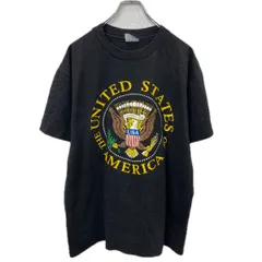 Hanes プリントTシャツ L ブラック ヘインズ 80's～ アメリカンイーグル 白頭鷲 USA製 古着卸 アメリカ仕入 a708-5157