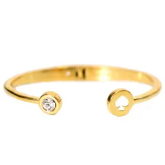 ケイトスペード バングル katespade メタル クリスタル スポット ザ スペード オープン ヒンジ バングル ブレスレット ホワイト O0RU1340