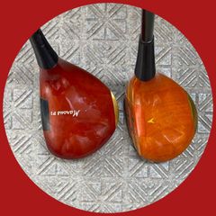★左★レフティー★パーシモン★eponのドライバーと特注ハンドメイドのスプーン★名器★希少★フレックス：S★ウッド2本セット(1、3)★送料込み★  この機会にぜひ！