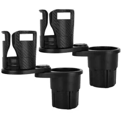 新品 DROGIA 車 ドリンクホルダー 多機能カーカップホルダー 2 IN 1 車用ドリンクホルダー 様々な形のドリンクに対応可能 360°回転調整可能なベース (通常モデル 2個セット)