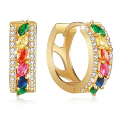 【迅速発送】Richapex ピアス レディース 人気 金属アレルギー対応 リングピアス フープピアス つけっぱなし サージカルステンレス 14k 人気 花 夏用ジルコニアピアス 両耳用