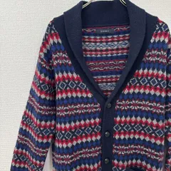 RAGEBLUE 　ニット　カーディガン　ノルディック柄　RB020331JW　総柄