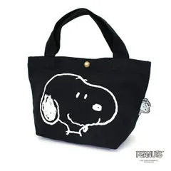 スヌーピー ミニトートバッグ フェイスブラック SNOOPY