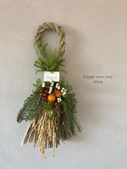 nao様　Happy new year 2024 新年を寿ぐしめ縄飾り　37cm