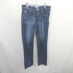 ◇ Θ SOMETHING サムシング ストレッチ ストレート デニムパンツ ジーンズ サイズ27×30 ブルー系 レディース E  【1506230017935】