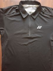 YONEX ヨネックス VERY COOL ハーフジップ バックメッシュ ゲームシャツ L 黒