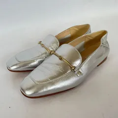【美品】ファビオルスコーニ　ローファー　36  23〜23-5cm シルバー　フラットソール