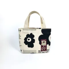 MARIMEKKO　マリメッコ　NYYTTI　UNIKKO　TRIBUTE　60TH　トートバッグ　ハンドバッグ　ウニッコ　総柄　アイボリー/ブラック