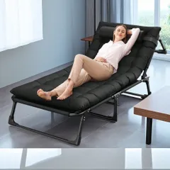 特大折りたたみキャンプ用ベッド3点セット-枕＆高反発マット付き、ポータブル折りたたみベッド、調節可能なギア設計、オフィスでの昼寝、屋外キャンプに最適、持ち運びが簡単、屋内外のさまざまな環境に適しています、組み立て不要