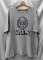 USA製 米国製 champion チャンピオン YALE イェール大学 ロゴ 半袖 Tシャツ XL ライトグレー メンズ MADE IN USA
