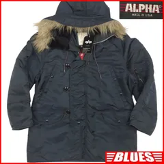 アメリカ製 ALPHA アルファ N-3B フライトジャケット M 紺 ネイビー USA コート ミリタリー  古着 メンズ 軍物 80s ヴィンテージ フライトジャケット_サイズM一覧←SEULB屋着古← JJ1235