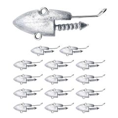 ジグヘッド ジグヘッド ワーム 釣り ルアー 重り ワーム バス釣り シーバス チニング ヒラメ アルカリシャッド 17g 15個