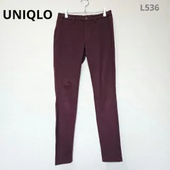 ユニクロ　スキニー　レギンスパンツ　紫　L　スタイルアップ　脚長　ウエストゴム　伸縮性　ストレッチ