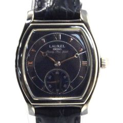 SEIKO セイコー ローレル LAUREL スプリットセコンド シルバー製 手巻き ブレゲ針 腕時計 4s28 5010 SV925 クロコダイル ブルー ユニセックス【中古】【送料無料】