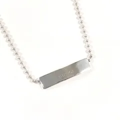 グッチ チョーカー ボールチェーン ロゴプレート 2WAY  シルバー