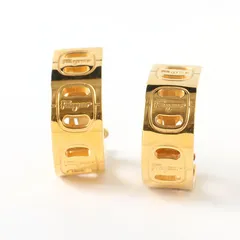 MFI25020 美品 Salvatore Ferragamo サルヴァトーレ フェラガモ イヤリング ゴールドカラー イタリア製のサムネイル