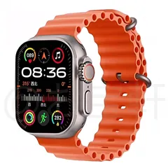 【2025新機能】Smart Watch Ultra 9 スマートウォッチ 2.09インチ 大画面 通話 音楽 スポーツ 血中酸素 心拍数 睡眠 健康管理 Android 対応 メンズ レディース (オレンジ)