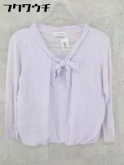◇ green label relaxing グリーンレーベル UNITED ARROWS ボウタイ チェック 長袖 カットソー パープル レディース 【中古】 【1002802272653】
