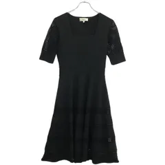 CARVEN カルヴェン ショートスリーブクロシェワンピース 8201RO402 ブラック Sのサムネイル