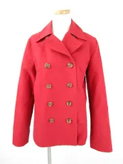 ミッシェルクラン MICHEL KLEIN トレンチ コート ハーフ 長袖 コットン 赤 40