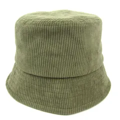 アズールバイマウジー ハット 帽子 ブランド バケット コーデュロイ レディース メンズ FREEサイズ モスグリーン AZUL by moussy 【中古】
