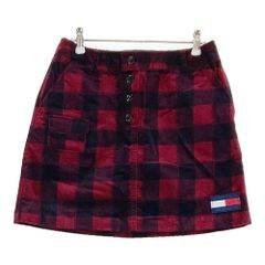 サイズ：M TOMMY HILFIGER GOLF トミー ヒルフィガーゴルフ  コーデュロイスカート チェック柄 レッド系 [240101302972]# ゴルフウェア レディース ストスト