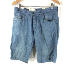 アルマーニジーンズ ARMANI JEANS デニム ハーフパンツ 綿 ロゴボタン 水色 ブルー系 916004のサムネイル