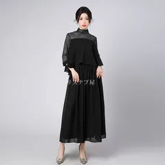 花嫁 ワンピース レディース ドレス パーティードレス シフォンワンピース シンプル ミモレ丈 Aライン およばれ  女子会 二次会 フォーマル 通勤  結婚式 謝恩会 発表会 演奏会 同窓会 成人式 誕生日 可愛い 体型カバー yuanmeng47