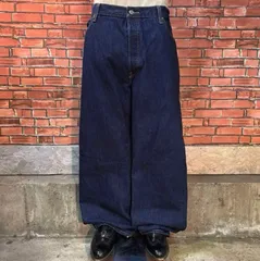 USA古着 Levi's 501 デニムパンツ 濃紺 ワイド ストレート シティ