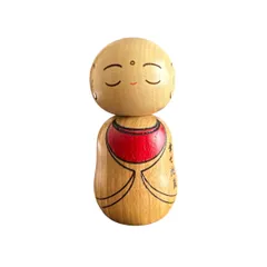 創作こけし　片瀬快平作品　2体セット　KokeshiDoll 片瀬快平 快平作 末広こけし ミニこけし こけし 内閣総理大臣賞