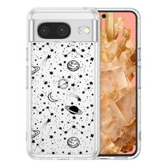 【人気商品】Pixel 8 用プラネットケース クリア 韓国 おしゃれ ケース Google 星 月 宇宙 ケース 薄型 軽量 かわいい 柔軟な ソフト TPU ケース グーグル ピクセル 8 ケース 人気 女子 耐衝撃 画面レンズ保護 Pixel 8 透明
